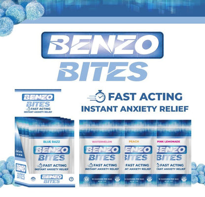 Benzo Bites Instant Anxiety Relief Gummies - Blue Razz - Tree Spirit Wellness