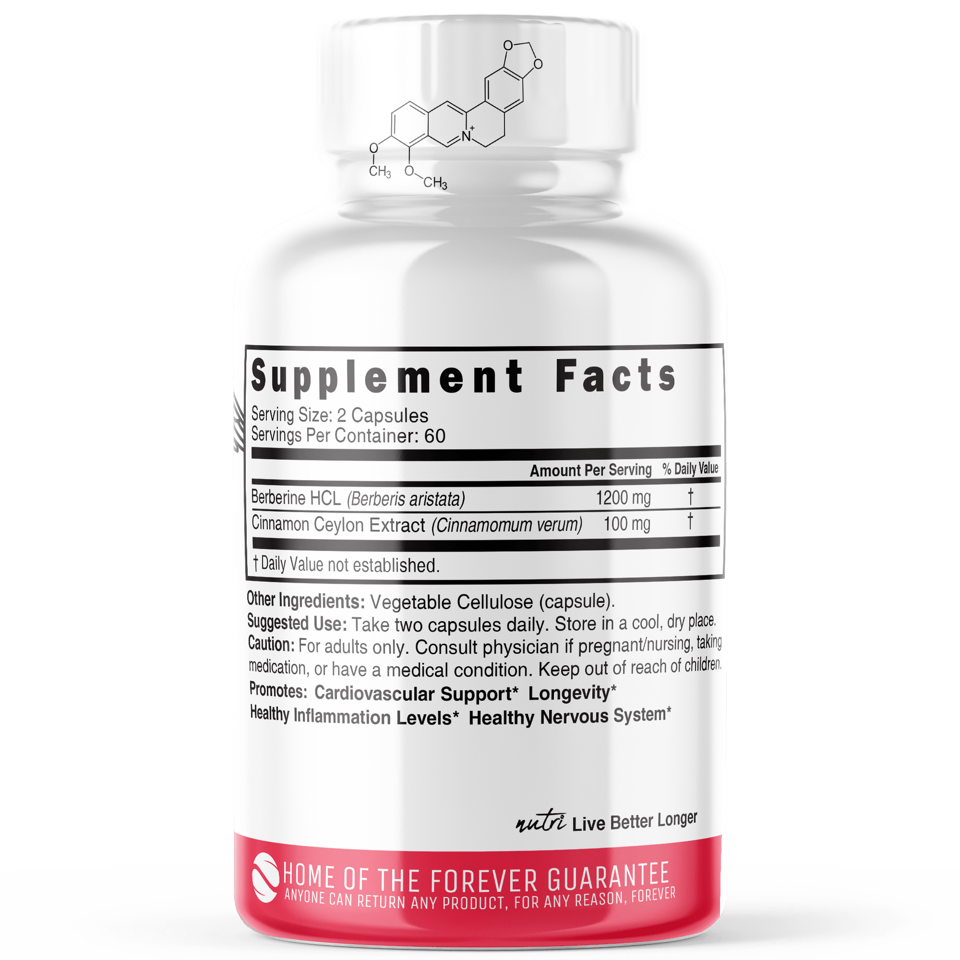Berberine+ Supplement with Cinnamon Ceylon 1300mg - Tree Spirit Wellness
