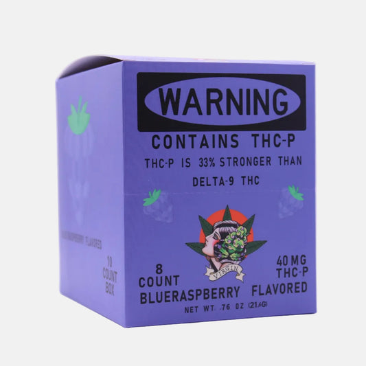 Blue Raspberry 5mg THC - p 8 count gummy (Box of 10) - Tree Spirit Wellness