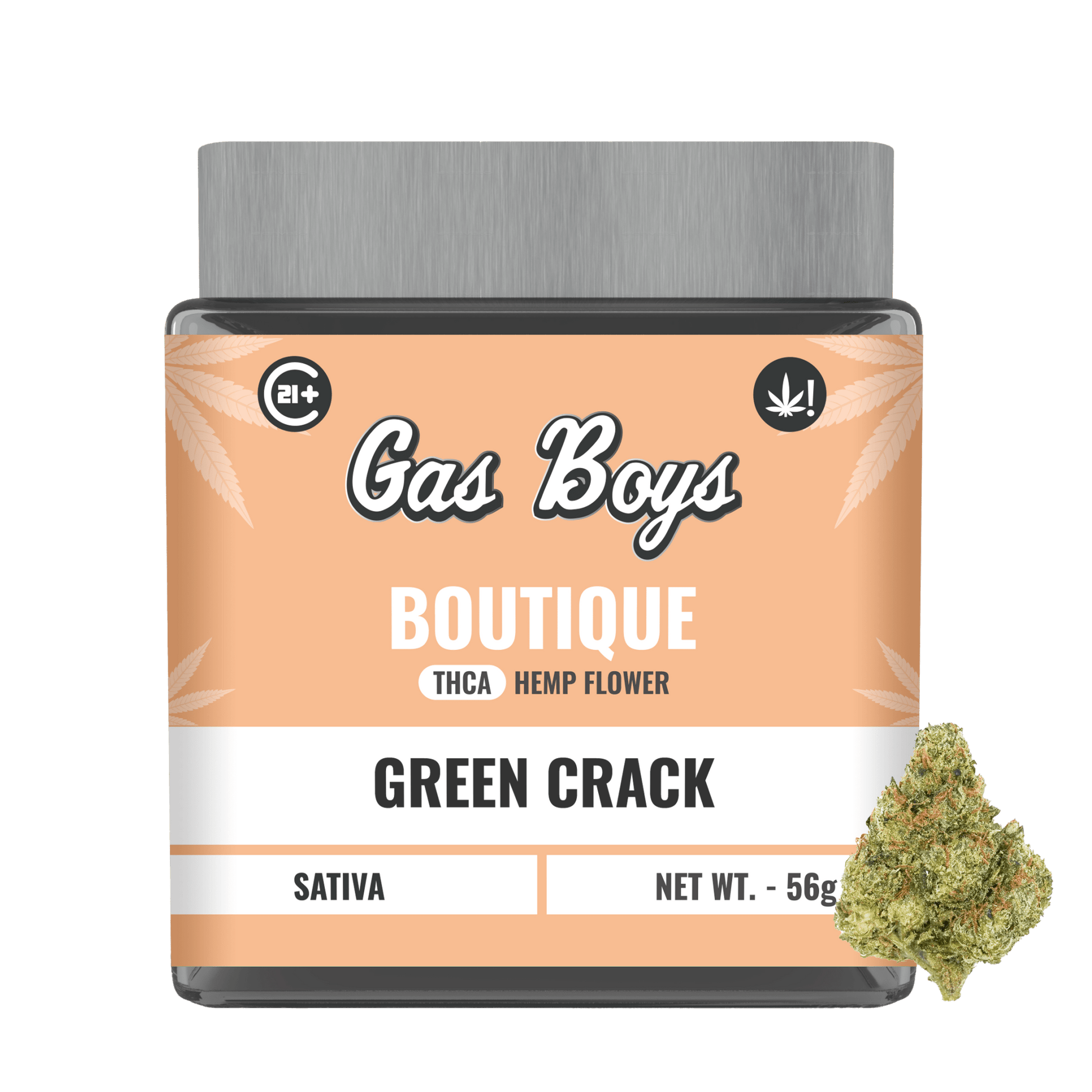 BOUTIQUE THCA FLOWER JAR - Green Crack - Sativa - 2oz - Tree Spirit Wellness