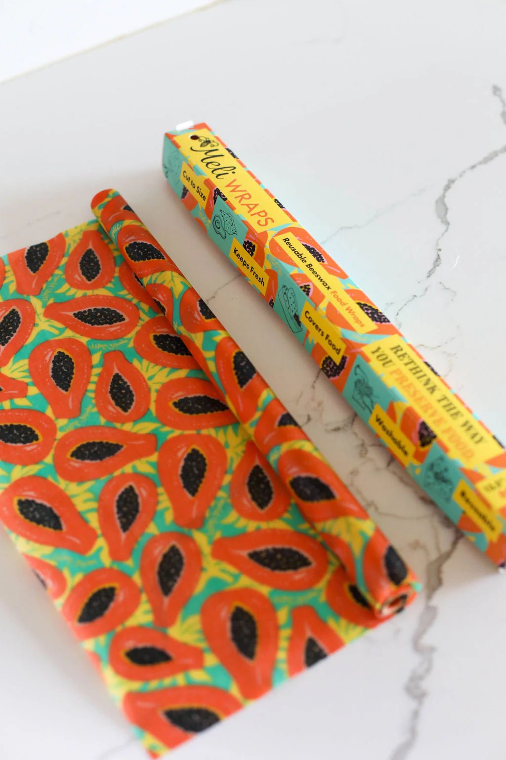 Bulk Beeswax Roll- Tropical Papaya print - Tree Spirit Wellness