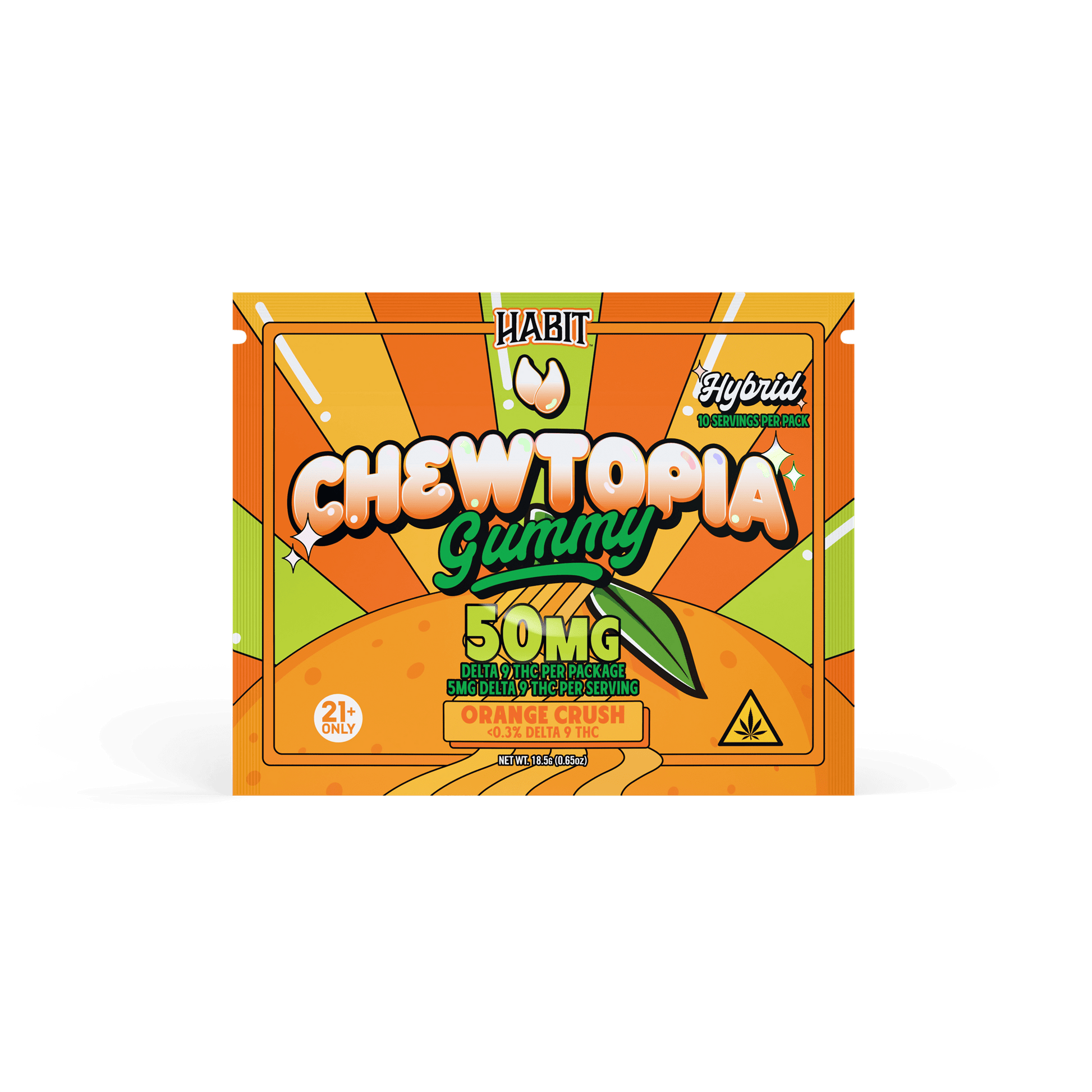 CHEWTOPIA DELTA 9 GUMMIES - Orange Crush (Hybrid) (12 Pk) - Tree Spirit Wellness