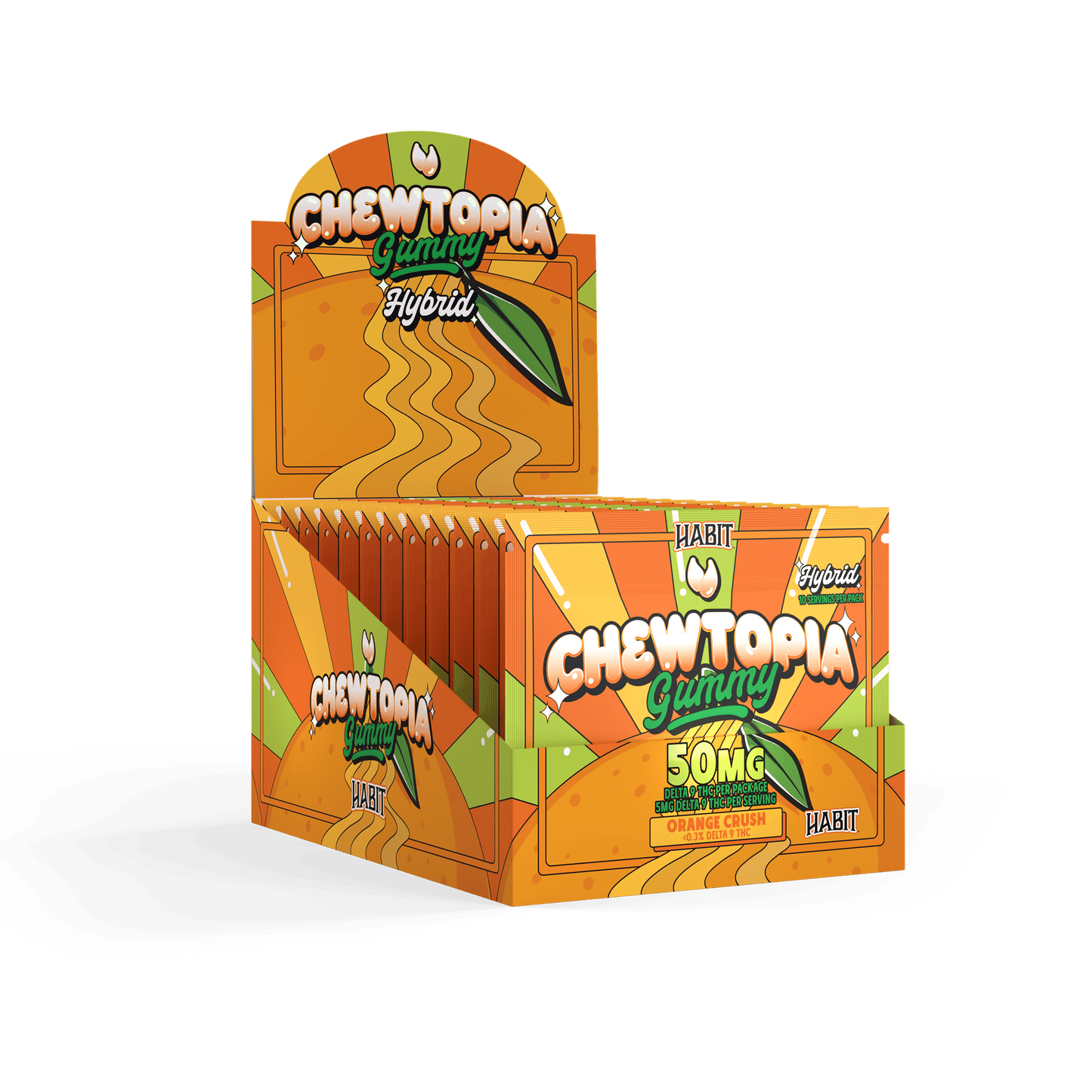 CHEWTOPIA DELTA 9 GUMMIES - Orange Crush (Hybrid) (12 Pk) - Tree Spirit Wellness