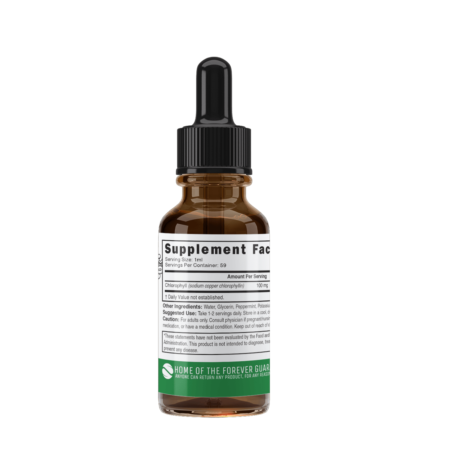 Chlorophyll Drops (Pure Sodium Copper Chlorophyllin) 100 mg - Tree Spirit Wellness