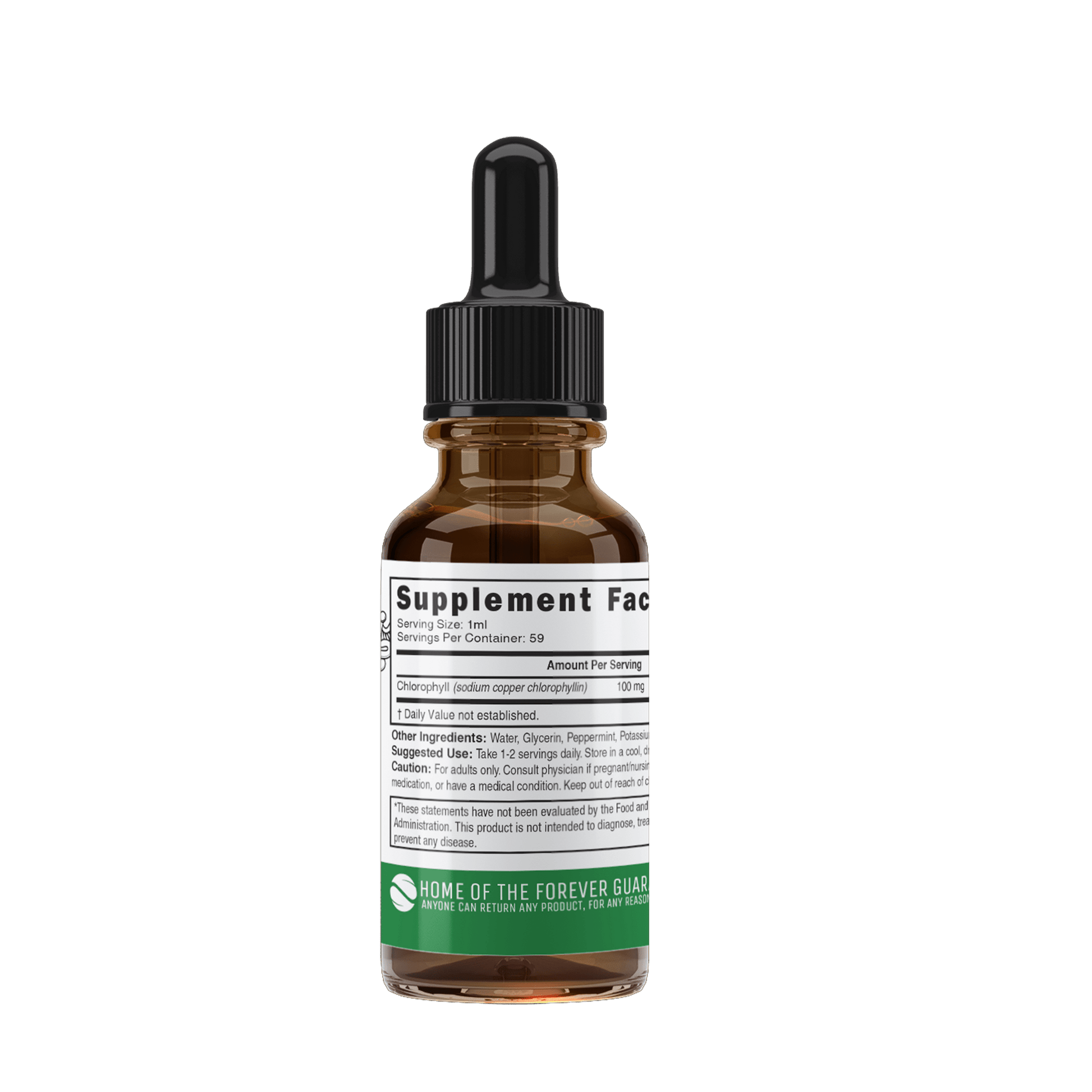 Chlorophyll Drops (Pure Sodium Copper Chlorophyllin) 100 mg - Tree Spirit Wellness