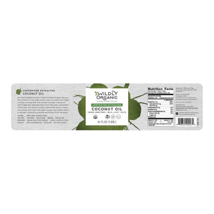 Coconut Oil | Virgin | Centrifuge Extracted | Certified Organic | 5 gallons - Tree Spirit Wellness