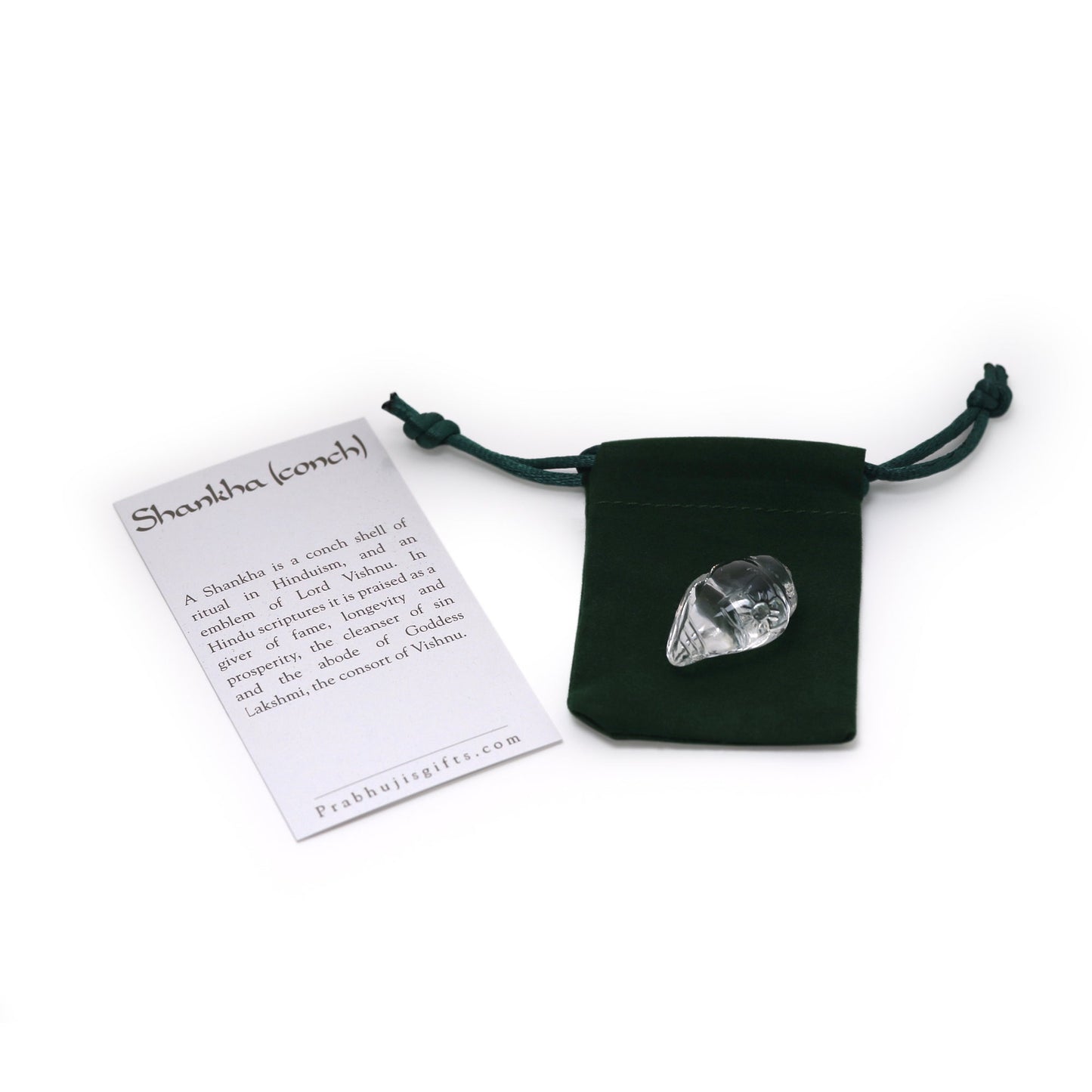 Prabhuji Spiritual Figurine - Miniature Conch Shell Shankha