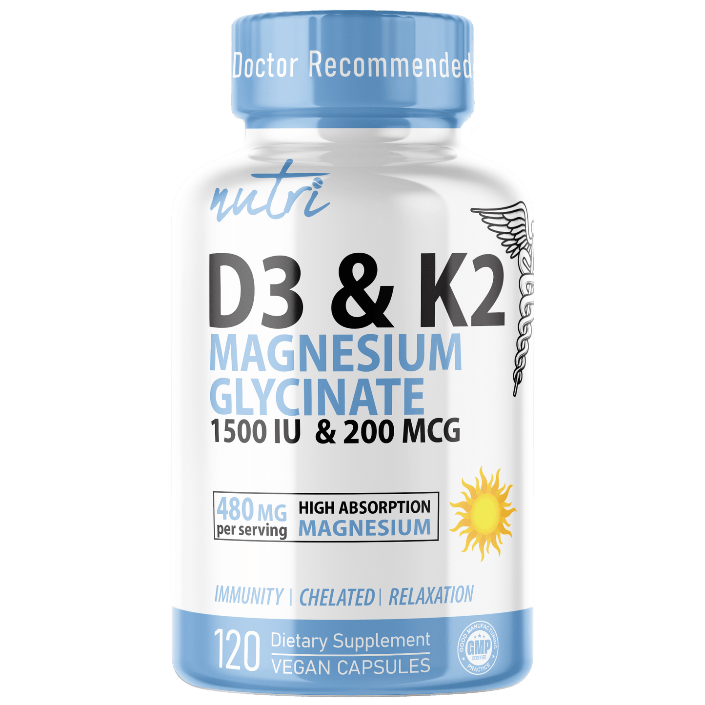 D3 K2 Magnesium Glycinate 480 mg - Tree Spirit Wellness