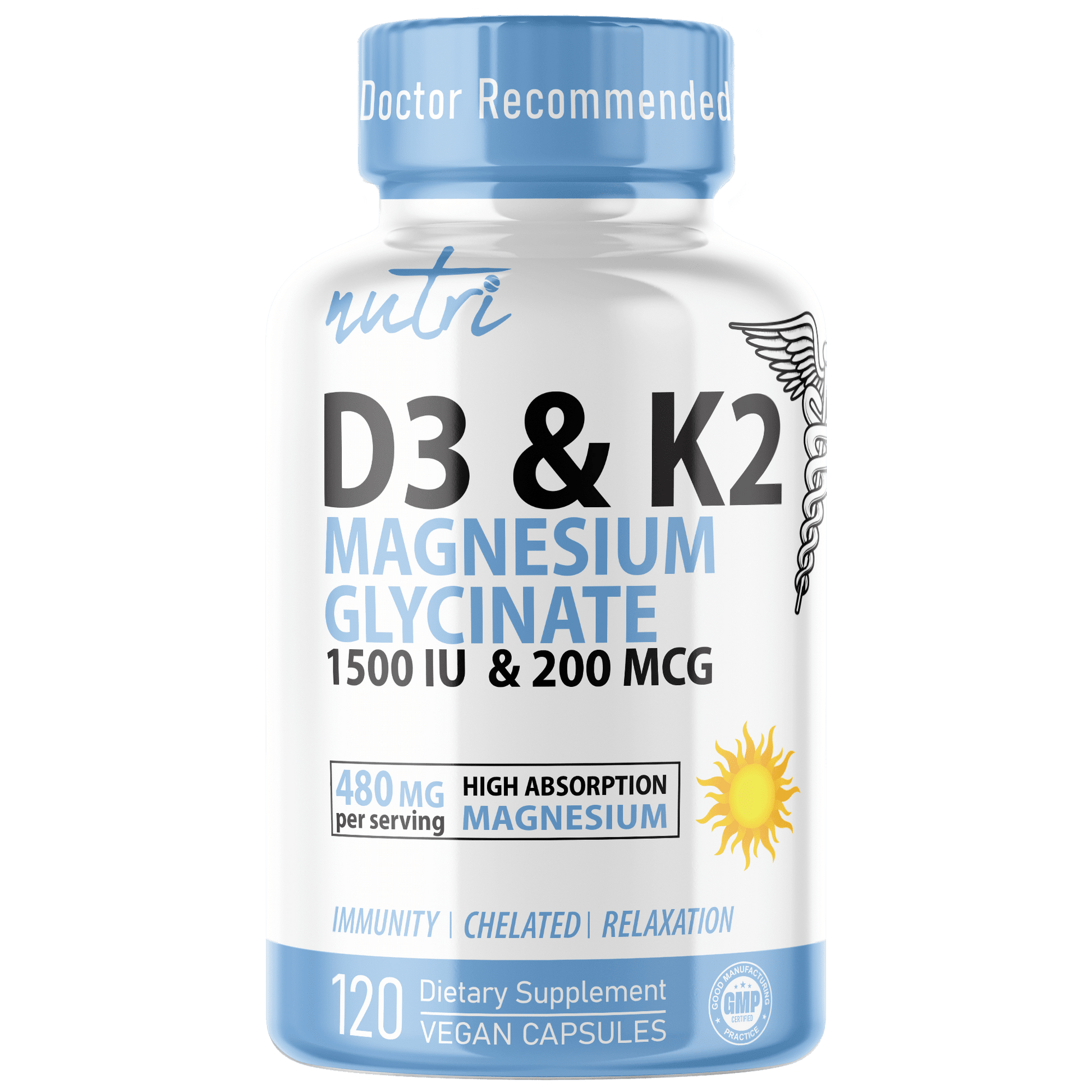 D3 K2 Magnesium Glycinate 480 mg - Tree Spirit Wellness