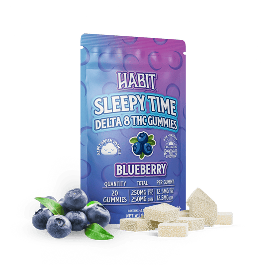 Delta 8 CBN Gummies - SLEEPY TIME Blueberry 20pk - Tree Spirit Wellness