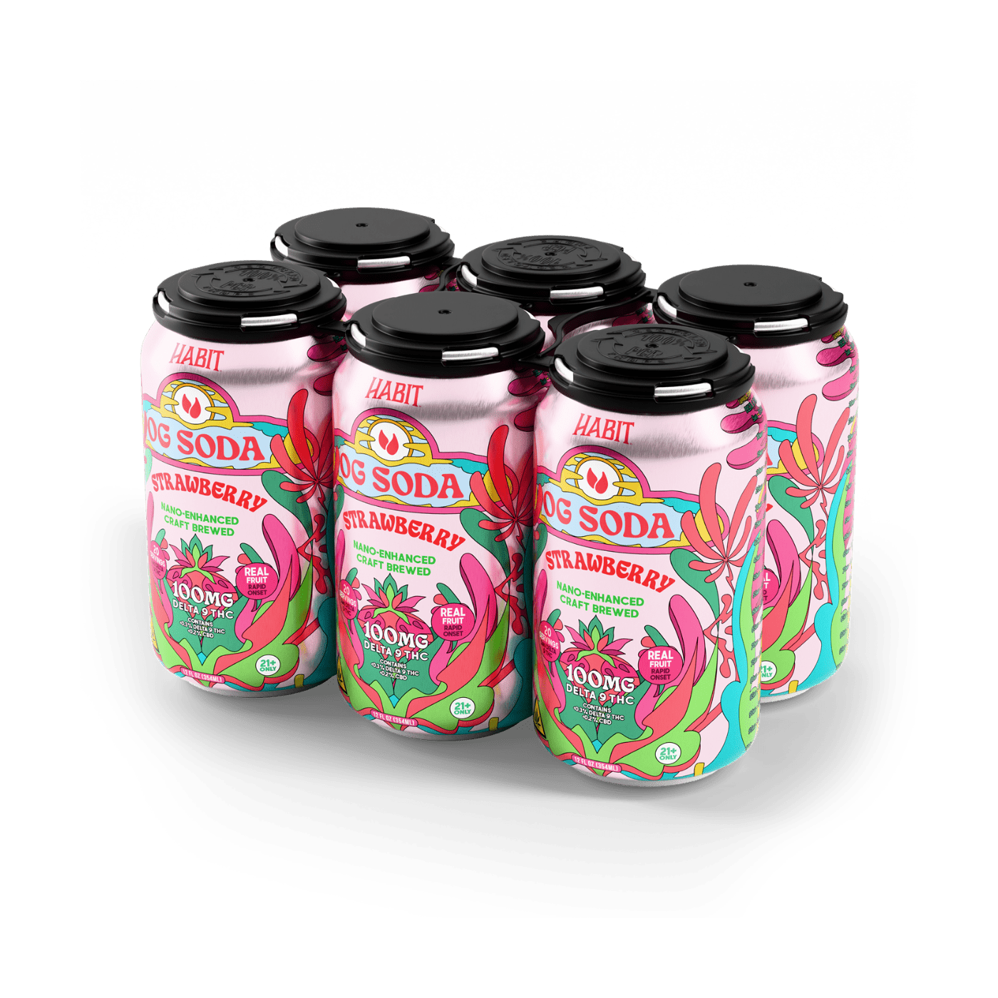 Delta 9 100mg OG Soda - Mix & Match Flavors - 6pk - Tree Spirit Wellness