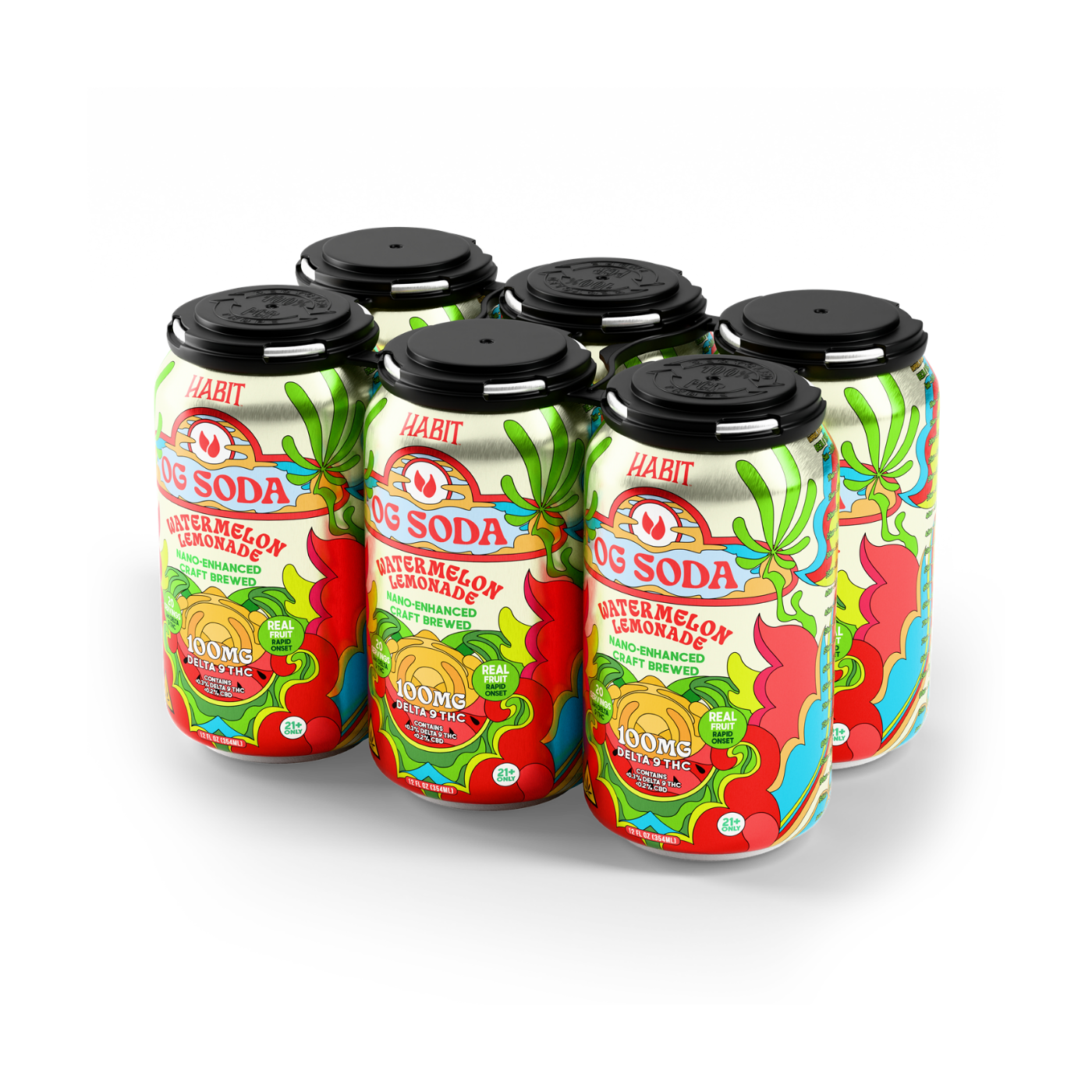 Delta 9 100mg OG Soda - Mix & Match Flavors - 6pk - Tree Spirit Wellness
