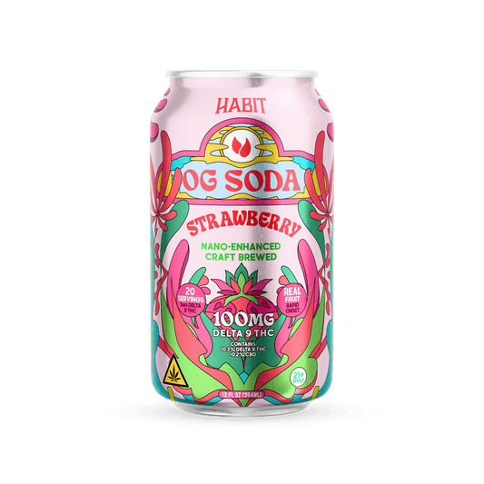 Delta 9 100mg OG Soda - Strawberry - 12pk - Tree Spirit Wellness