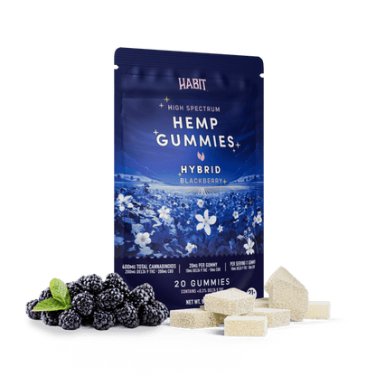 Delta 9 + CBD High Spectrum Hemp - 20 Blackberry Gummies - Tree Spirit Wellness