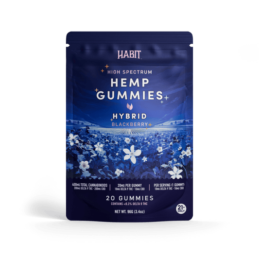 Delta 9 + CBD High Spectrum Hemp - 20 Blackberry Gummies - Tree Spirit Wellness
