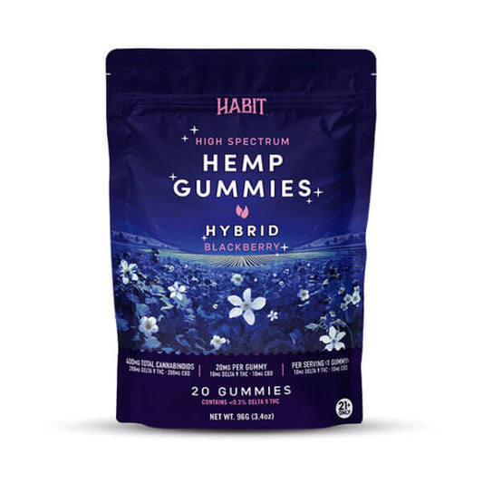 Delta 9 + CBD High Spectrum Hemp - 20 Blackberry Gummies - Tree Spirit Wellness