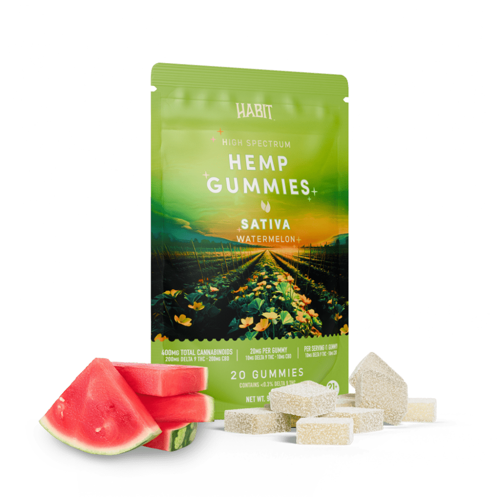 Delta 9 + CBD High Spectrum Hemp - 20 Watermelon Gummies - Tree Spirit Wellness