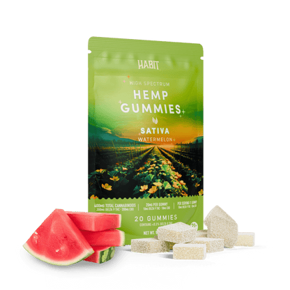 Delta 9 + CBD High Spectrum Hemp - 20 Watermelon Gummies - Tree Spirit Wellness