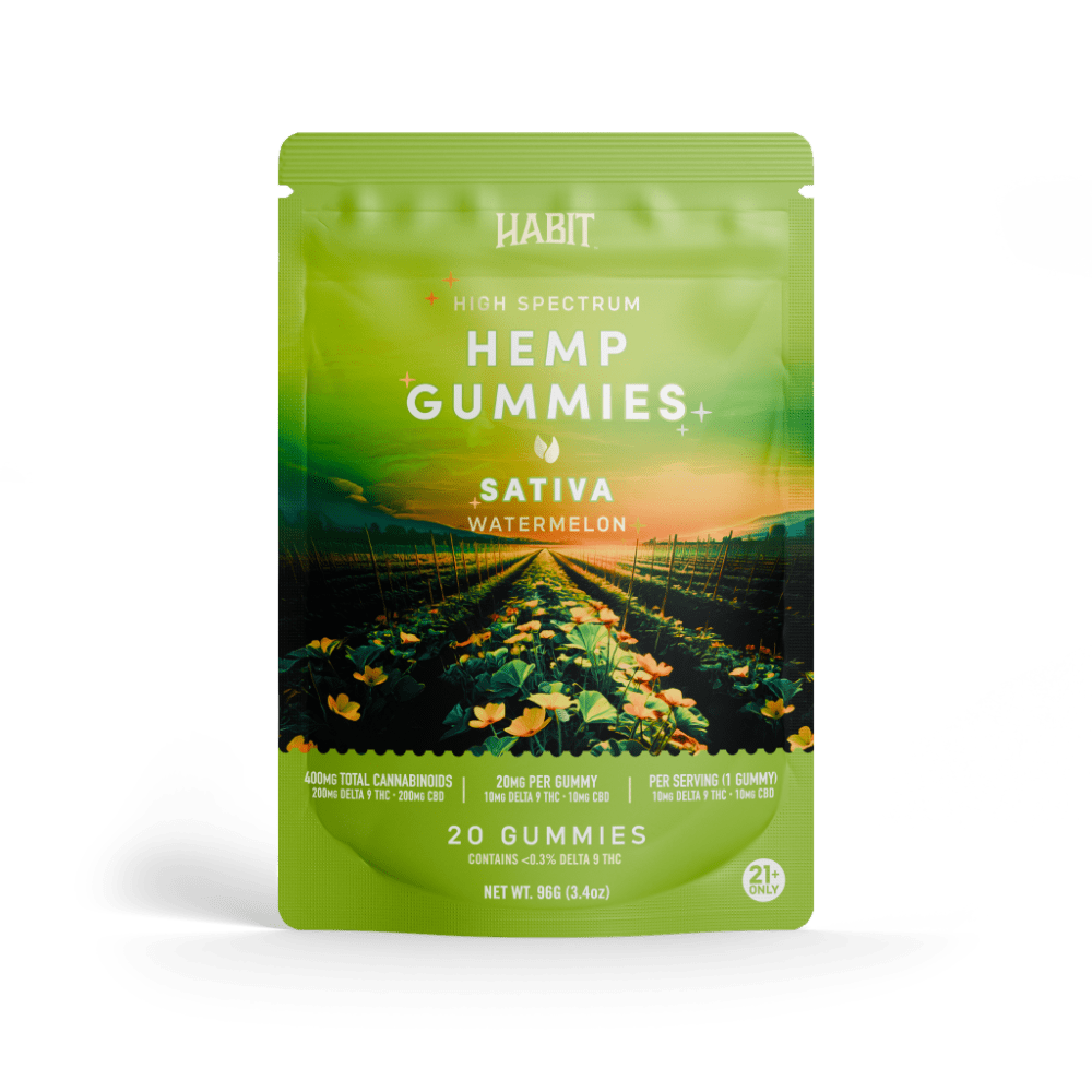 Delta 9 + CBD High Spectrum Hemp - 20 Watermelon Gummies - Tree Spirit Wellness