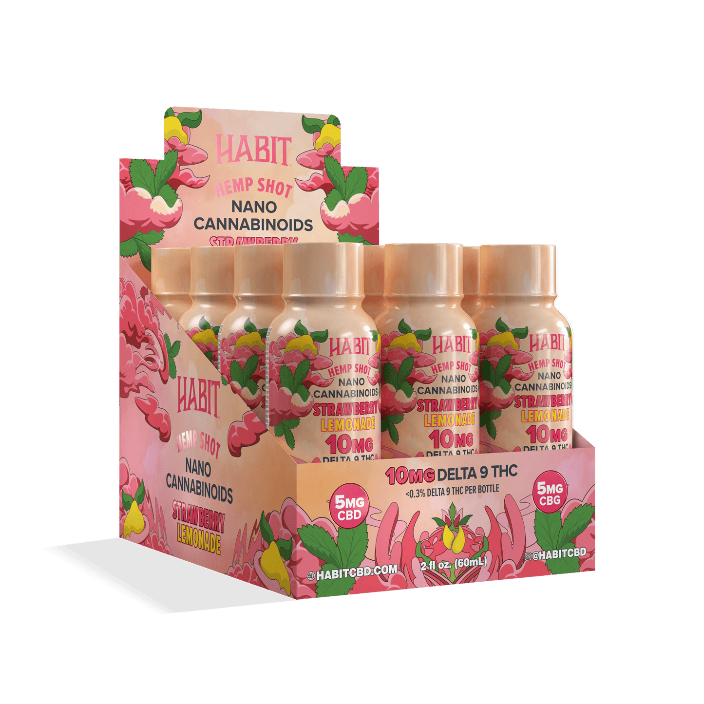 Delta 9 Hemp Shots – Strawberry Lemonade (Case of 12) - Tree Spirit Wellness