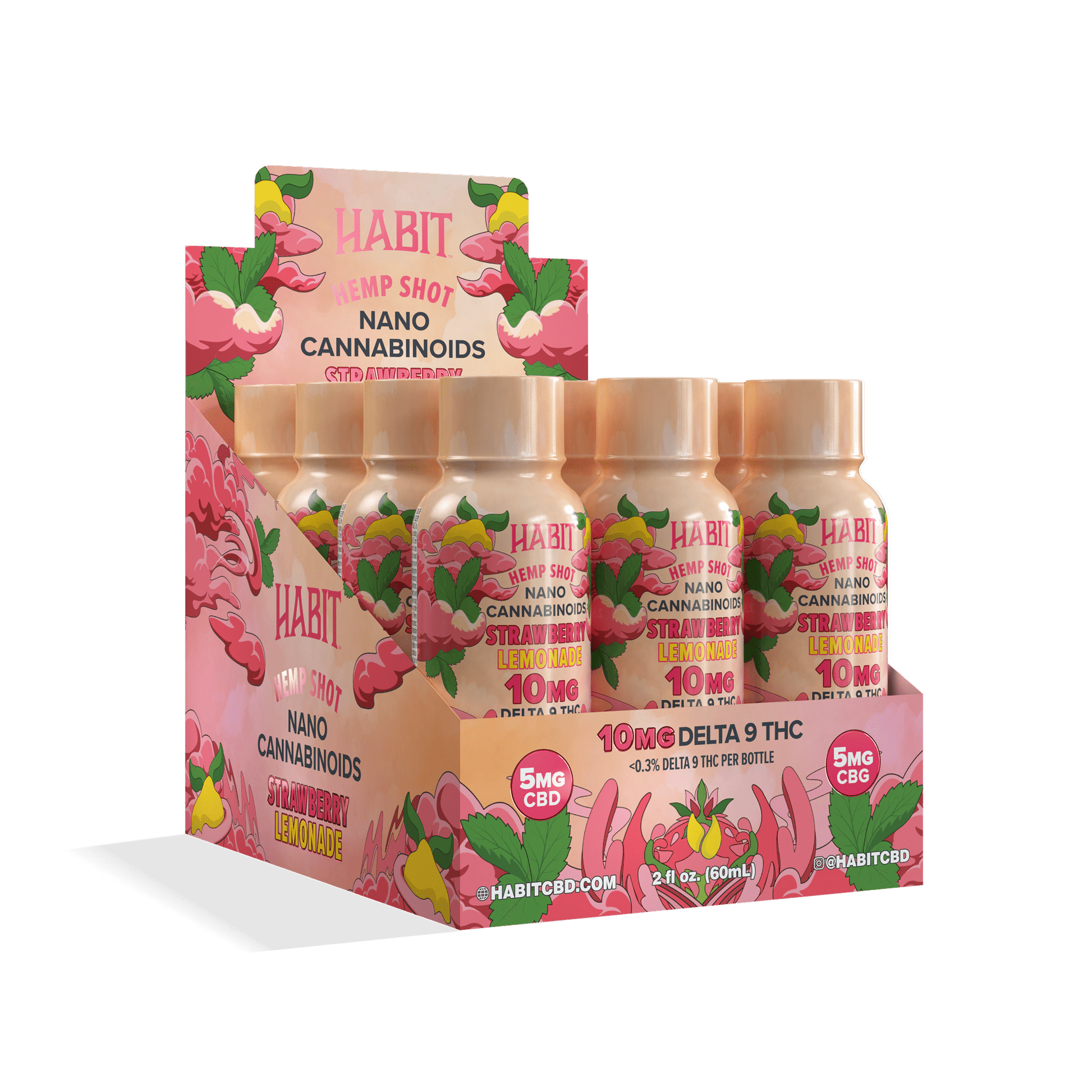 Delta 9 Hemp Shots – Strawberry Lemonade (Case of 12) - Tree Spirit Wellness