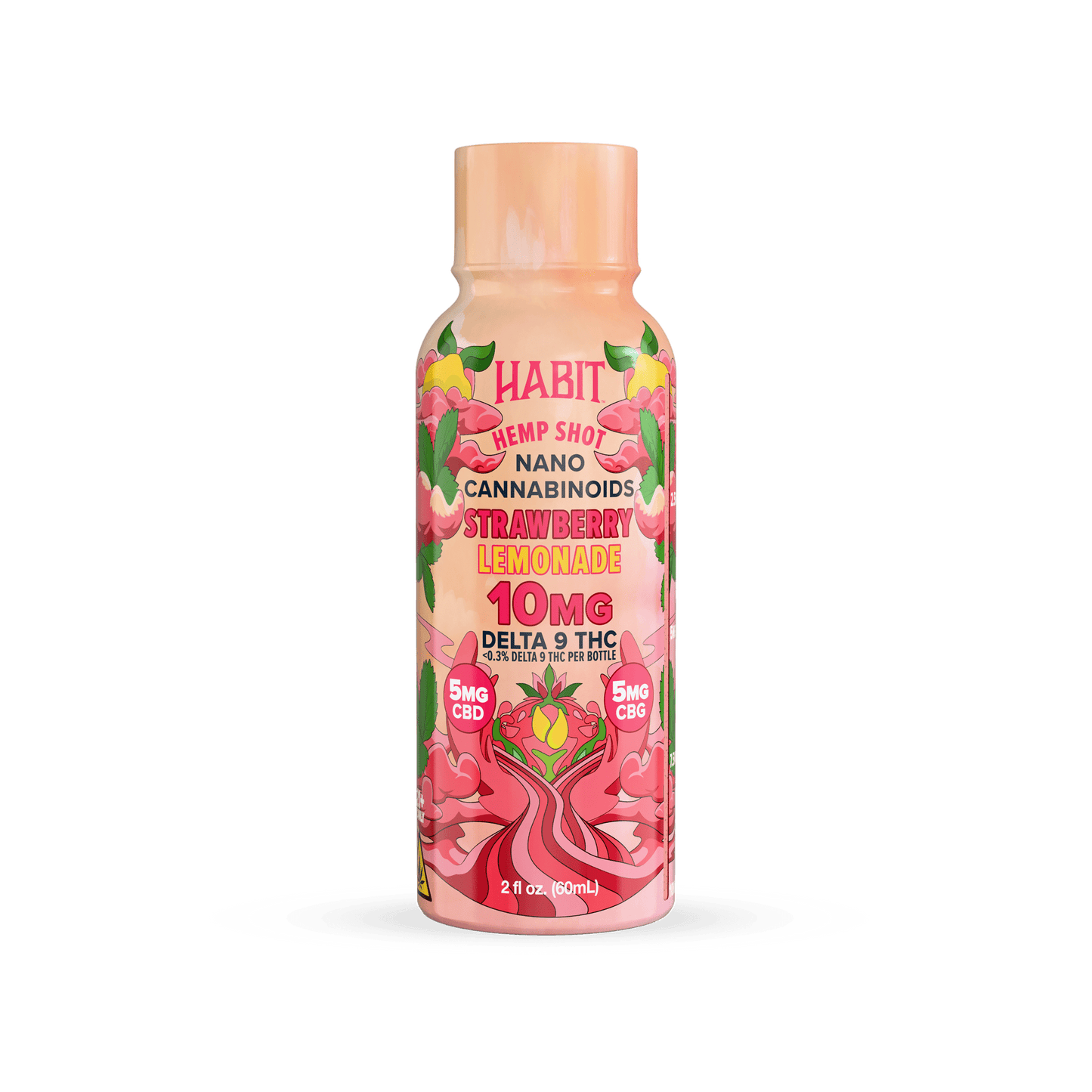 Delta 9 Hemp Shots – Strawberry Lemonade (Case of 12) - Tree Spirit Wellness