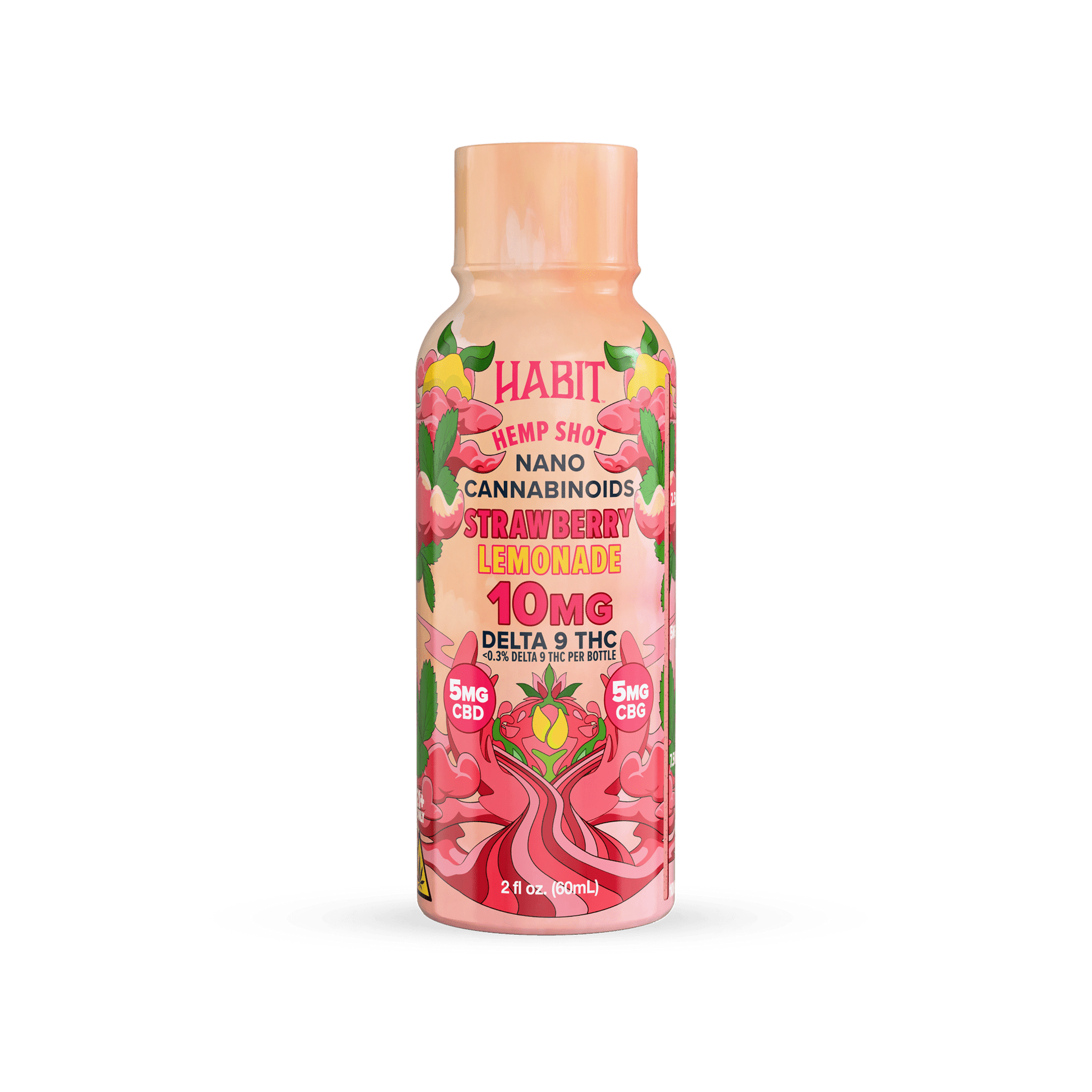 Delta 9 Hemp Shots – Strawberry Lemonade (Case of 12) - Tree Spirit Wellness