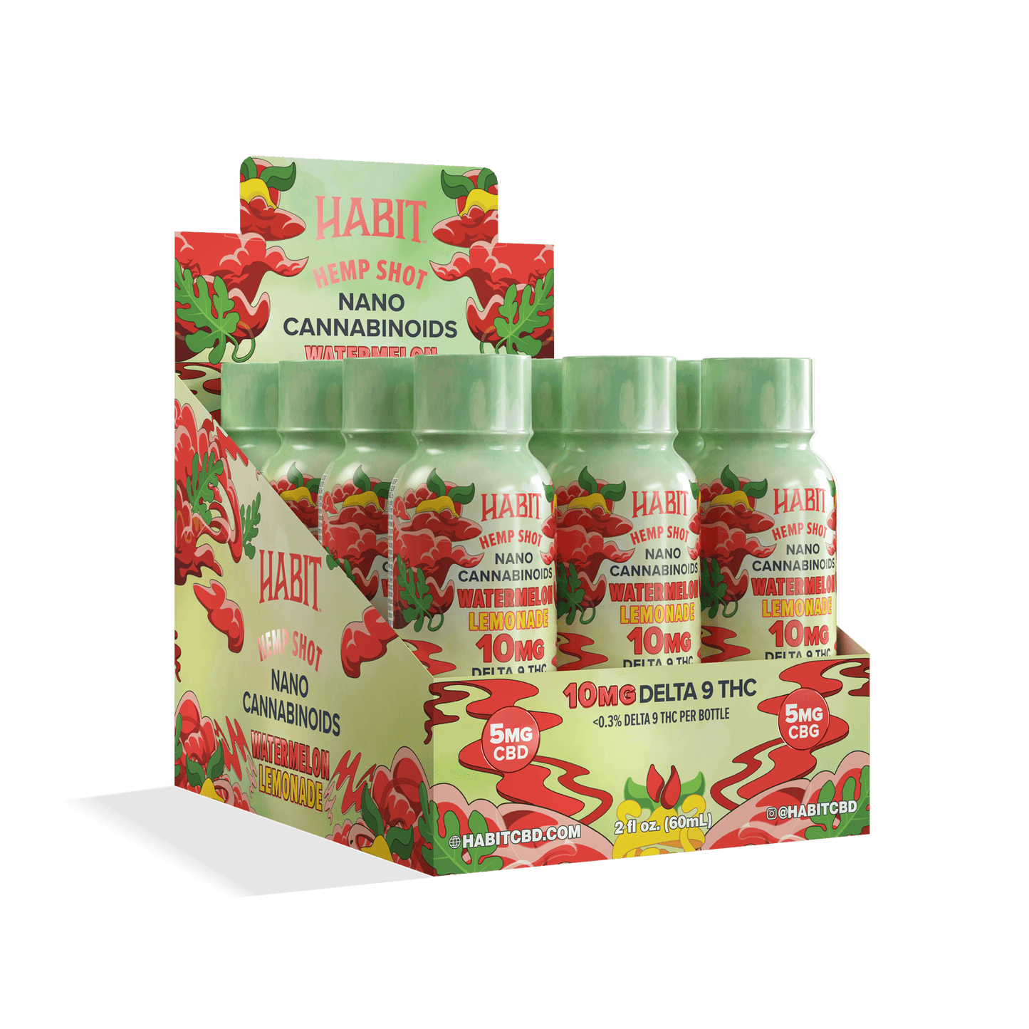 Delta 9 Hemp Shots – Watermelon Lemonade (Case of 12) - Tree Spirit Wellness