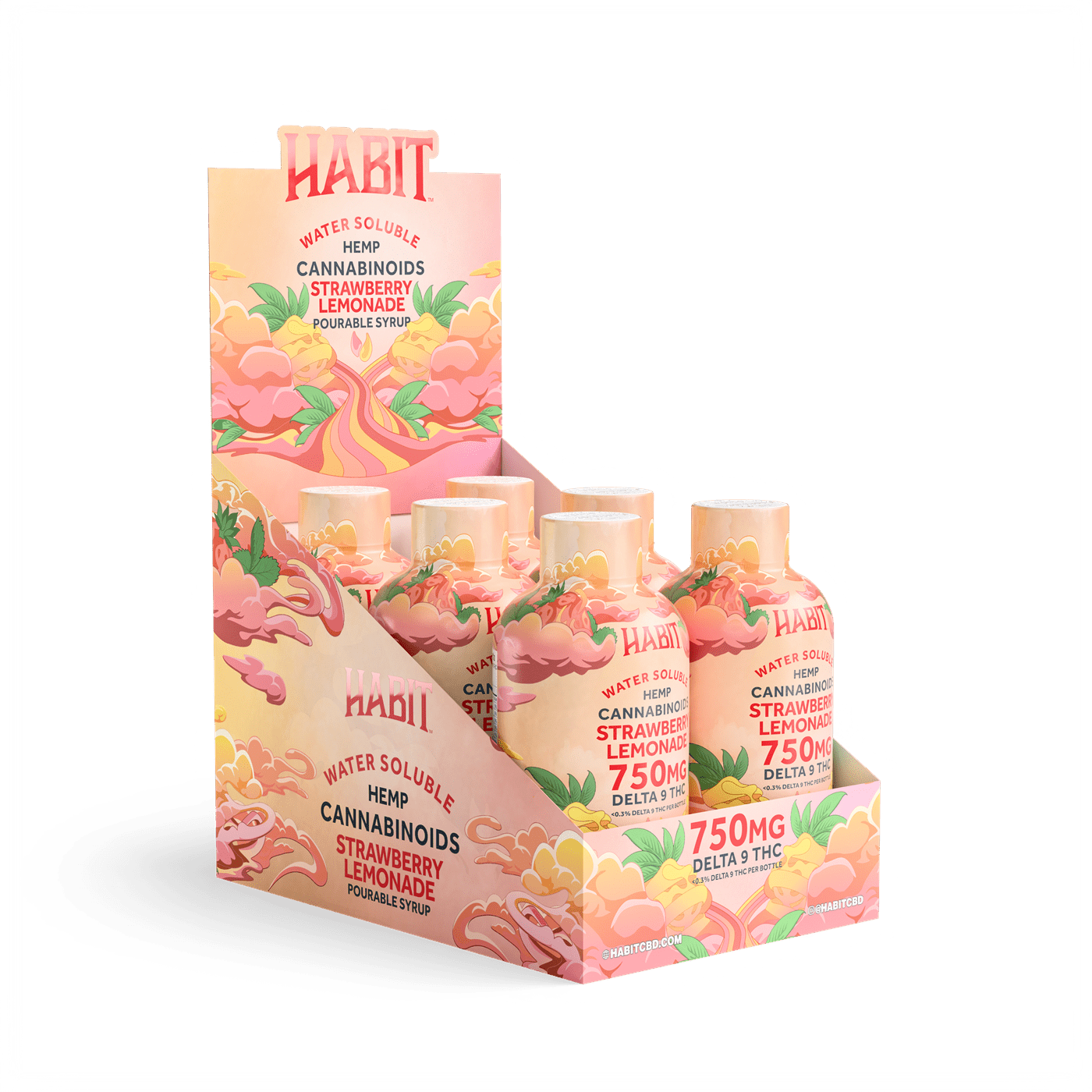 Delta 9 Hemp Syrup - Strawberry lemonade 750mg (Box of 6) - Tree Spirit Wellness