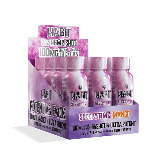 Delta 9 High Spectrum Hemp Shot – 100mg Sleepy Time Mango (Case of 12) - Tree Spirit Wellness