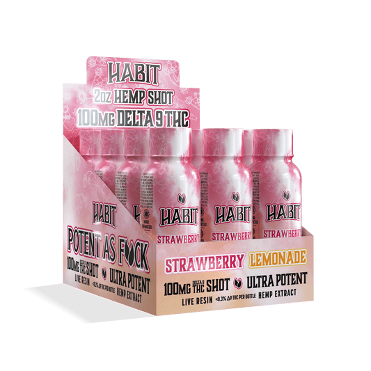Delta 9 High Spectrum Hemp Shot – 100mg Strawberry Lemonade (Case of 12) - Tree Spirit Wellness