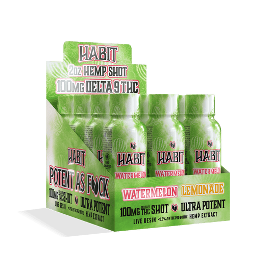 Delta 9 High Spectrum Hemp Shot – 100mg Watermelon Lemonade (Case of 12) - Tree Spirit Wellness