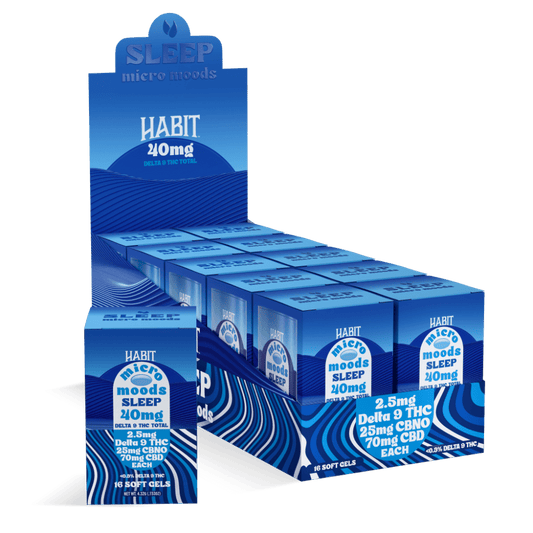 Delta 9 Micro Moods Soft Gel Tabs - Sleep - 10pk display - Tree Spirit Wellness