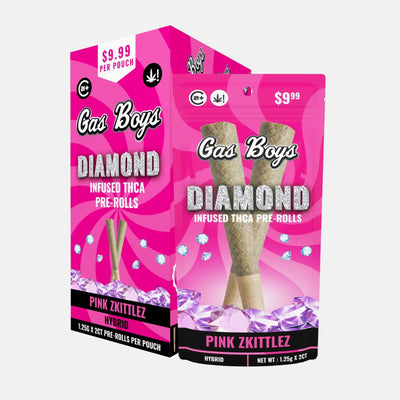 DIAMOND INFUSED THCA PRE-ROL PINK ZKITTLEZ - Hybrid (10ct Per Display)