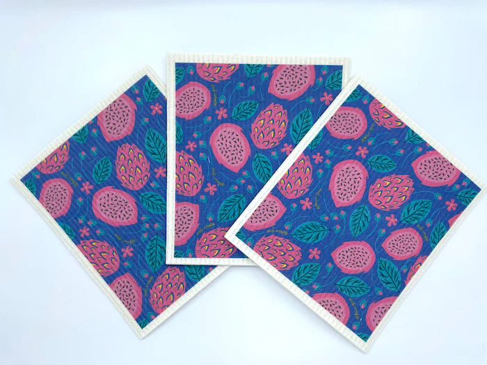Dragonfruit - Swedish Dish Cloth Sets - Tree Spirit Wellness