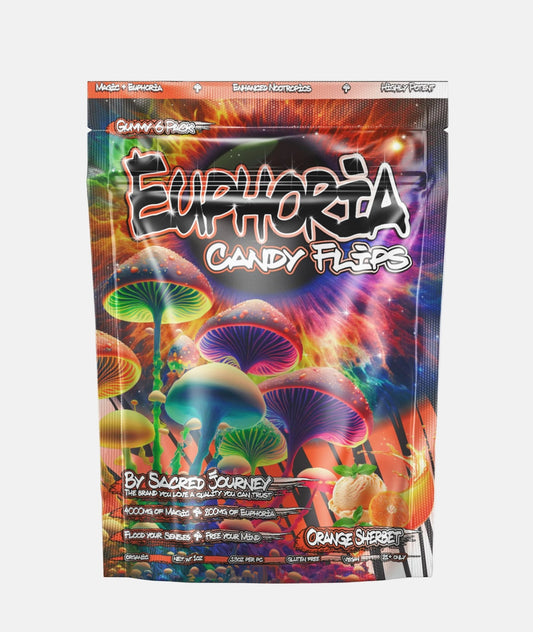 Euphoria Gummies – Orange Sherbert 6ct - (Box of 10) - Tree Spirit Wellness