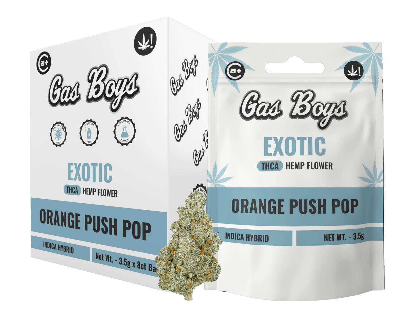 EXOTIC Orange Push Pop THCA FLOWER - Indica Hybrid (8ct) - Tree Spirit Wellness