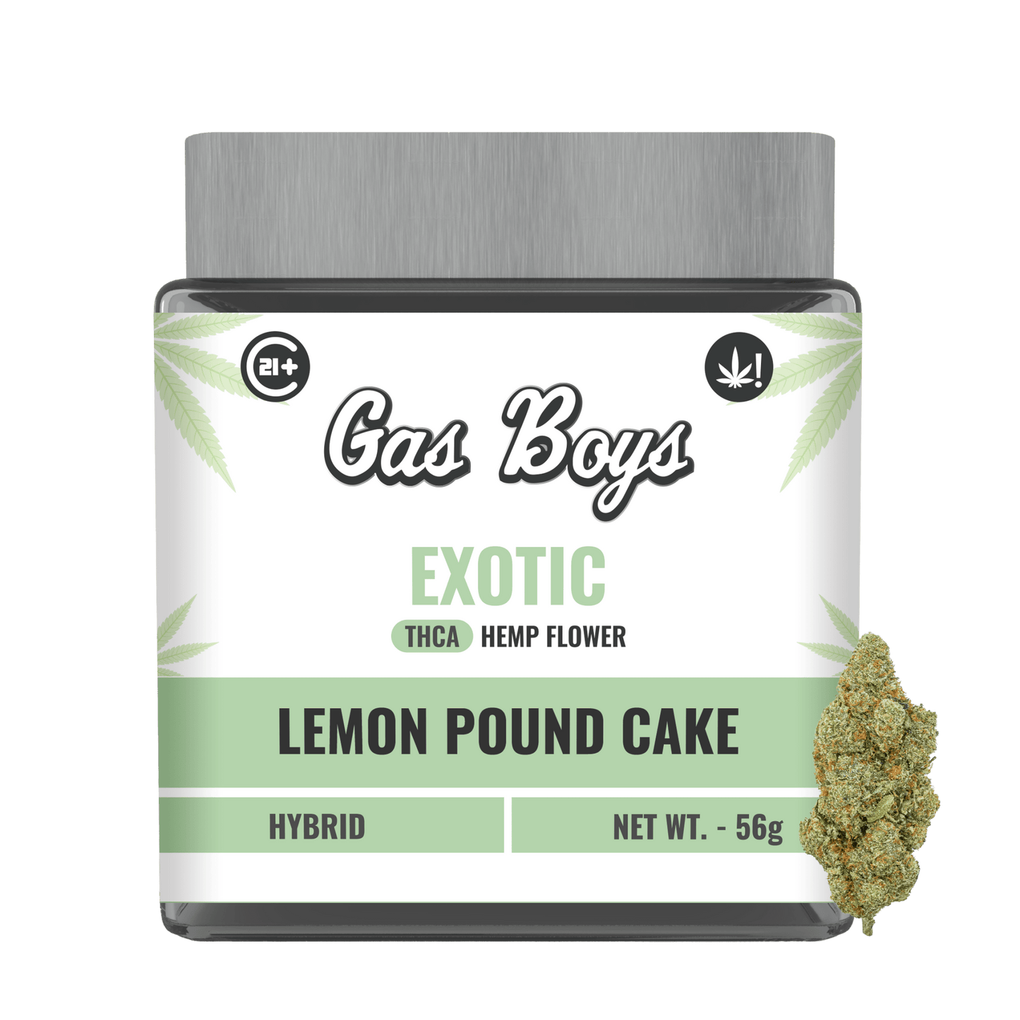 EXOTIC THCA FLOWER JAR - Lemon Pound Cake - Hybrid - 2oz - Tree Spirit Wellness