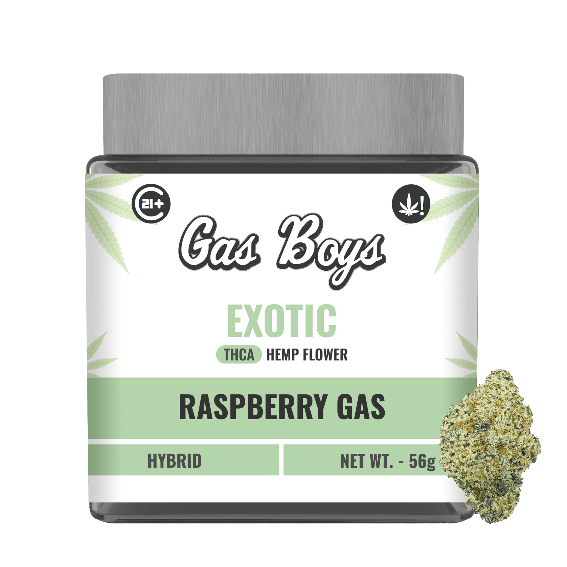 EXOTIC THCA FLOWER JAR - Raspberry Gas - Hybrid - 2oz - Tree Spirit Wellness