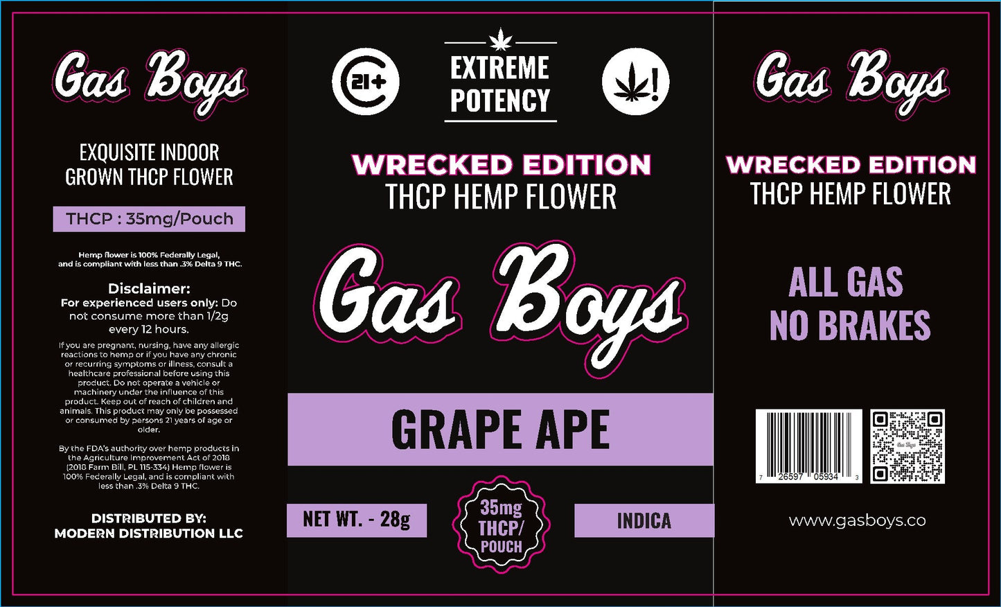 Grape Ape - THCP FLOWER JUG - Indica 28CT - Tree Spirit Wellness