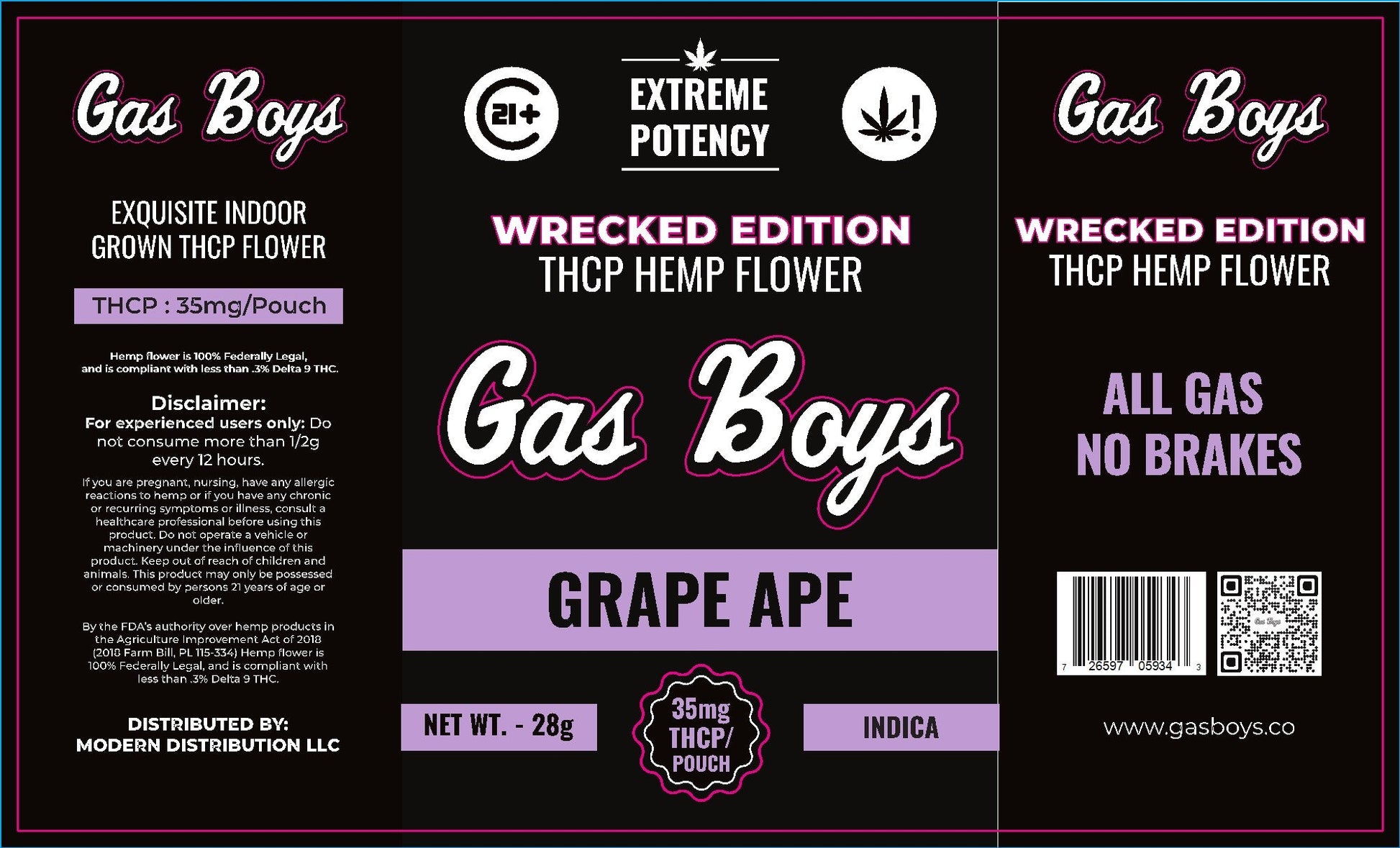 Grape Ape - THCP FLOWER JUG - Indica 28CT - Tree Spirit Wellness