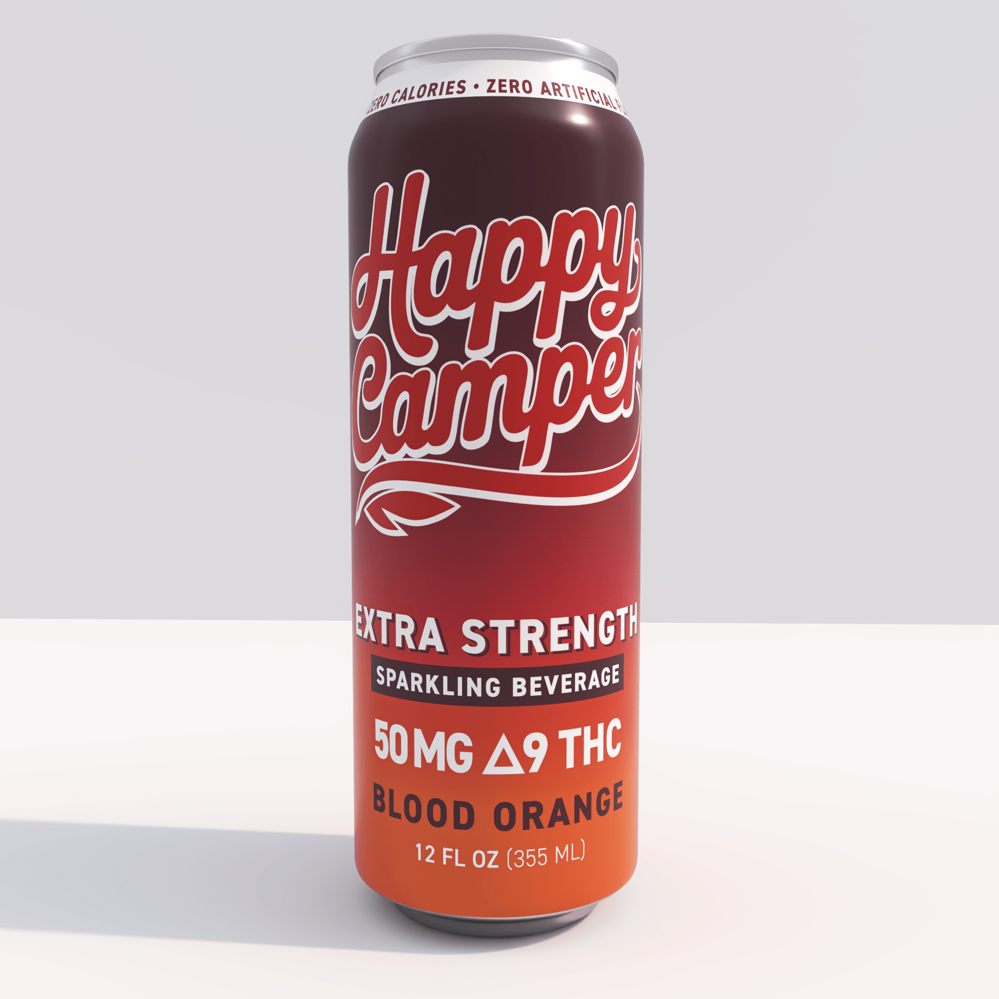 happy camper Blood Orange - 50mg Delta 9 THC - 355 ml Extra Strength - 12 pack - Tree Spirit Wellness