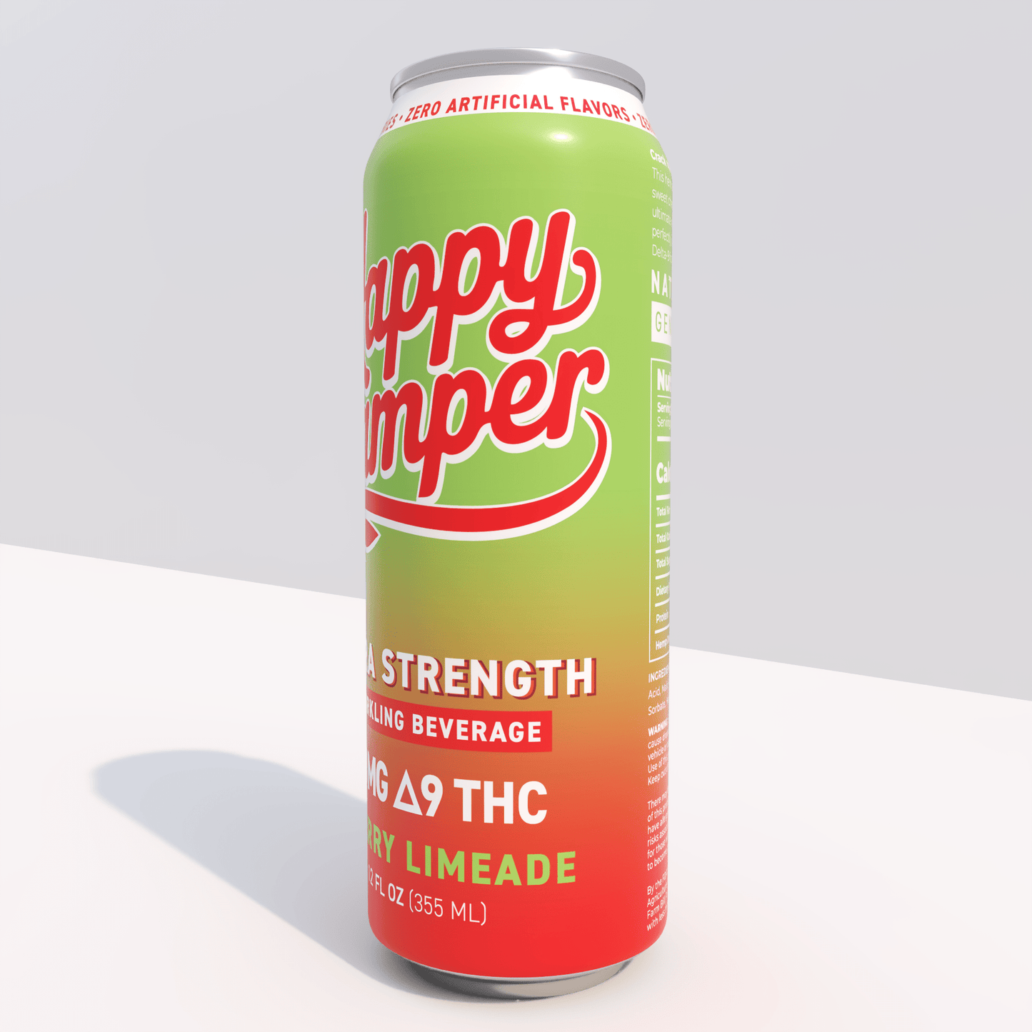 happy camper Cherry Limeade - 50mg Delta 9 THC - 355 ml Extra Strength - 12 pack - Tree Spirit Wellness