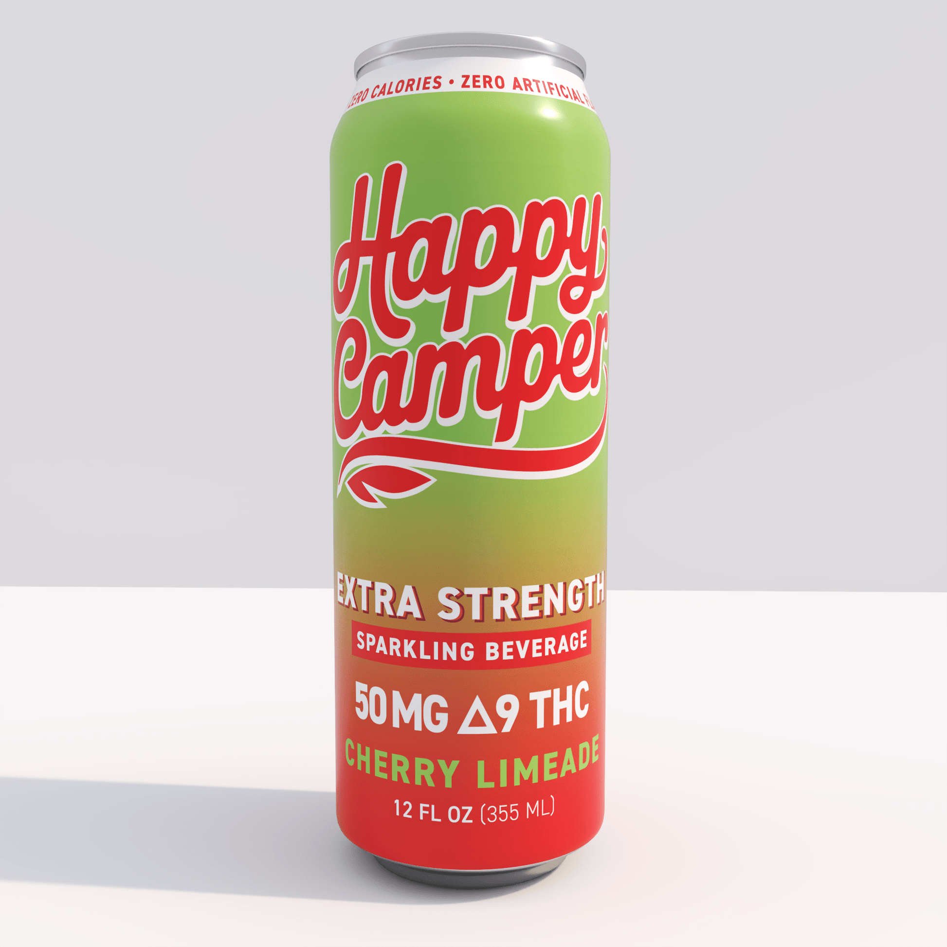happy camper Cherry Limeade - 50mg Delta 9 THC - 355 ml Extra Strength - 12 pack - Tree Spirit Wellness