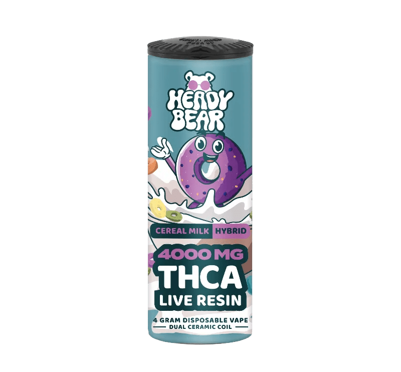 Heady Bear - 4g THCa Live Resin Disposable Vape - Cereal Milk (Hybrid) 6pcs - Tree Spirit Wellness
