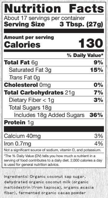 Hot Chocolate Mix | Certified Organic | 16 OZ | Case of 6 - Tree Spirit Wellness