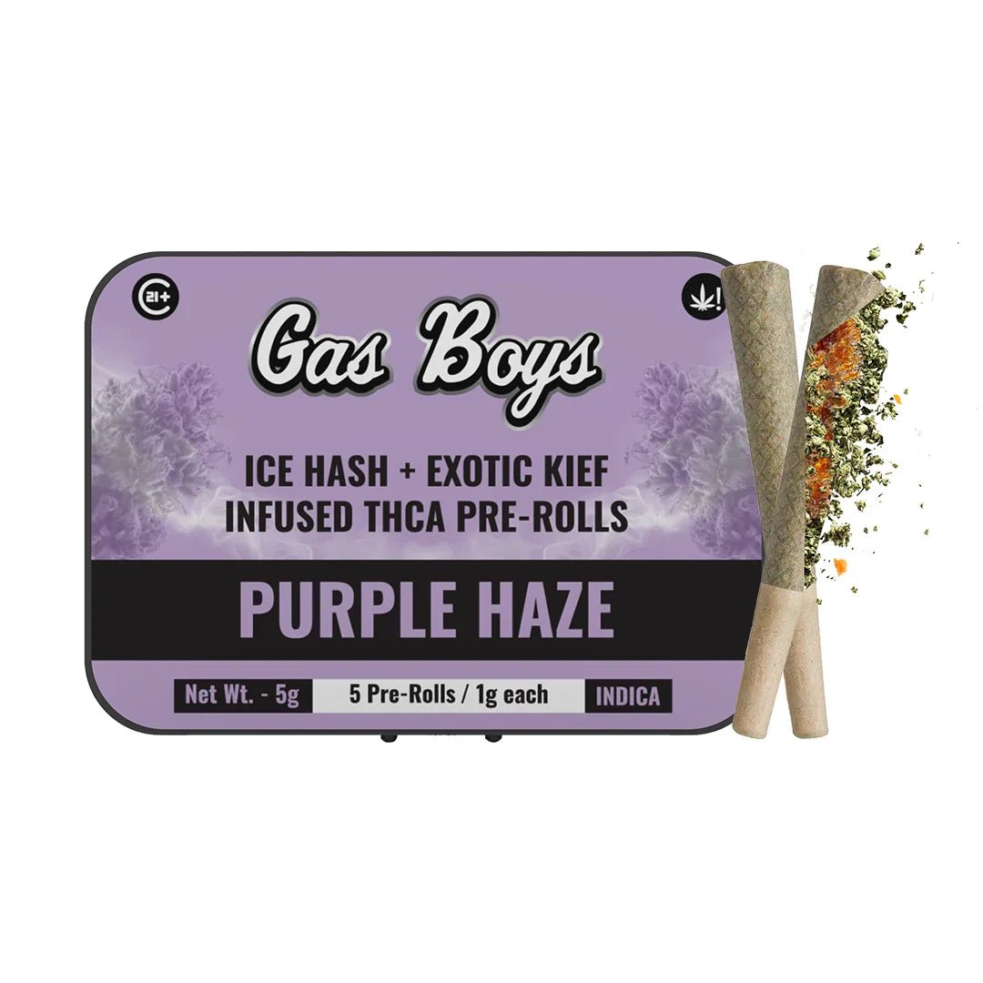ICE HASH + EXOTIC KIEF INFUSED PRE - ROLL - Purple Haze - Indica 8ct - Tree Spirit Wellness