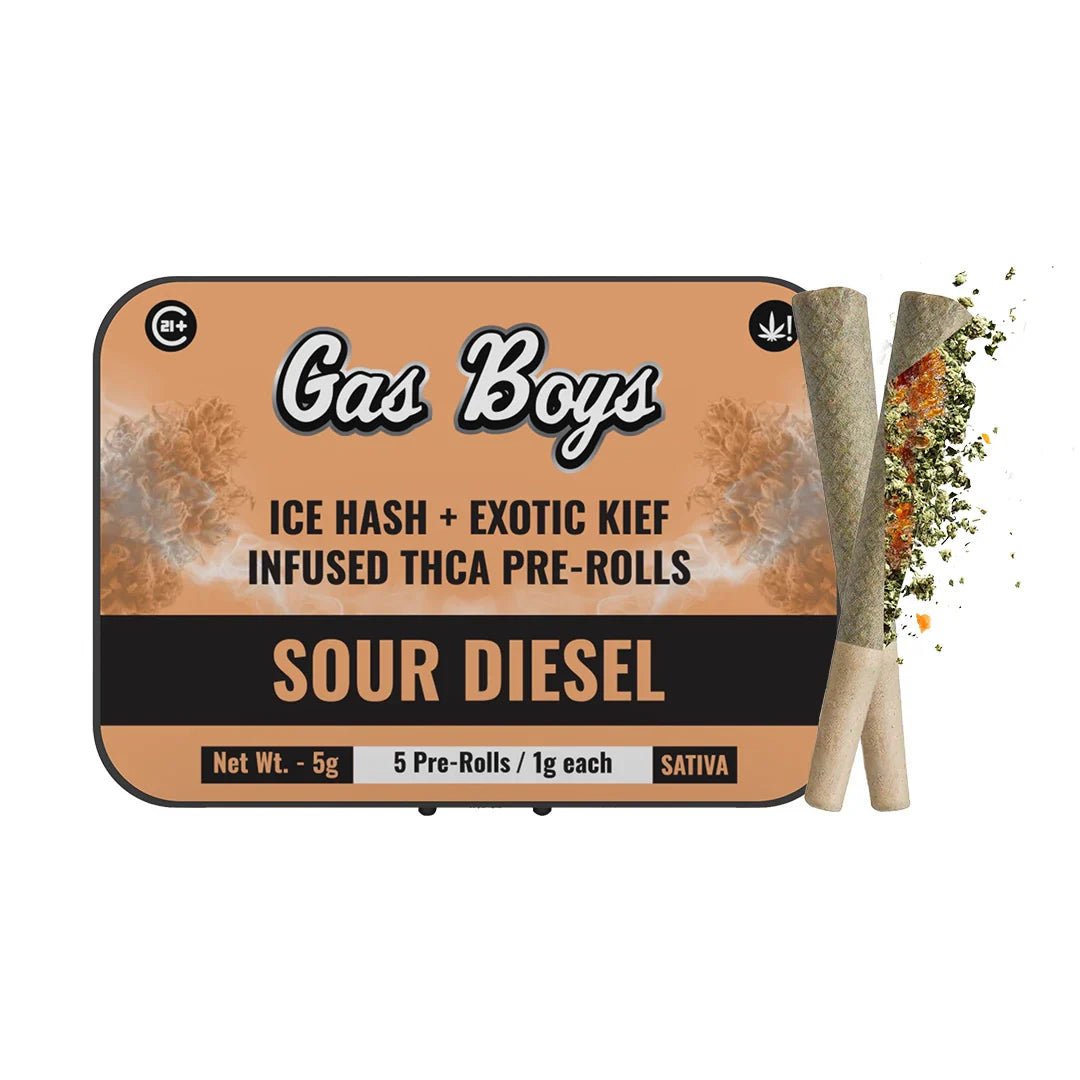 ICE HASH + EXOTIC KIEF INFUSED PRE - ROLL - Sour Diesel - Sativa 8ct - Tree Spirit Wellness