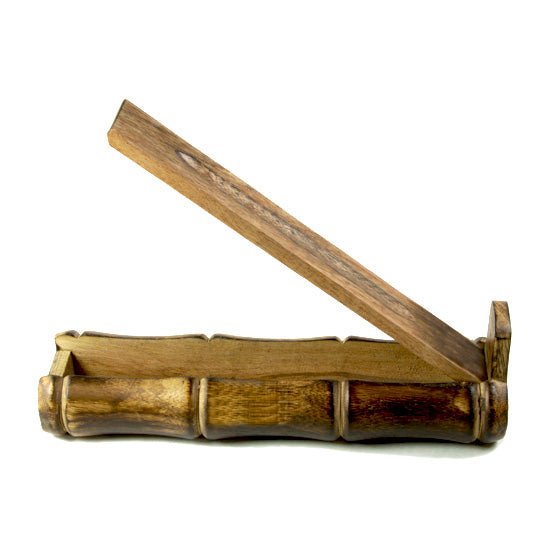 Incense Burner - Bamboo Holder and Storage - Tree Spirit Wellness