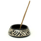 Incense Burner - Peruvian Ceramic Incense Burner for Stick and Cone Incense - Waves - 4.5" - Tree Spirit Wellness